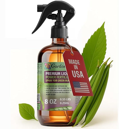 𝐁𝐄𝐒𝐓𝐒𝐄𝐋𝐋𝐄𝐑 Liquid Power Green Beans Fertilizer Spray - Ready-to-Use Liquid Plant Food for Green Beans - Fast-Acting Formula for Growth, Roots & Yield - Indoor & Outdoor Use - 8 oz