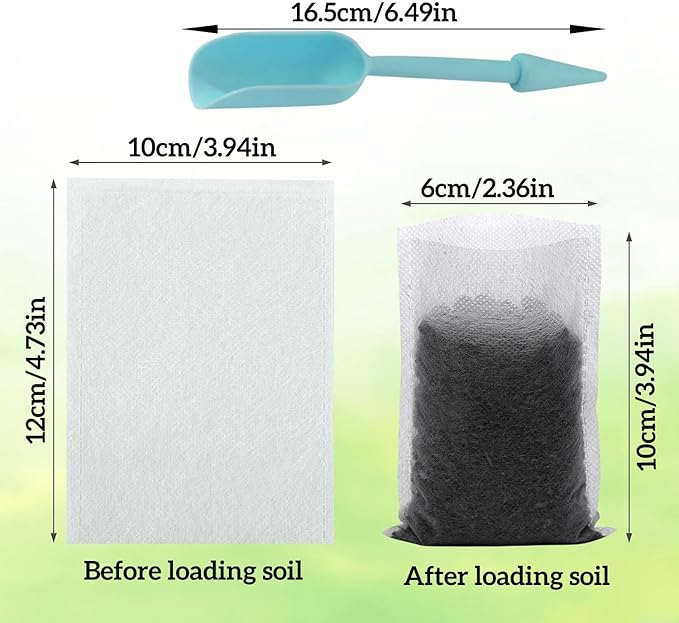 Plant Nursery Grow Bags, Non-Woven Fabric Seedling Starter Pots for Vegetable, Flower, Fruit Saplings, Tree Growing, Home Garden Supply (3.94"x4.73"/Pack of 500)