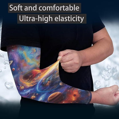 Binienty Unisex Arm Sleeves for Driving, Golf, Cycling, Sports, UV Protector Cooling Arm Sleeves Cover