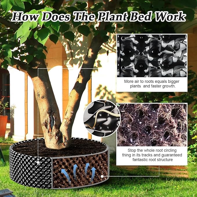 Air Pruning Containers, New Plastic Nursery Pot for Fruit Vegetable, 240 Gallon, Black