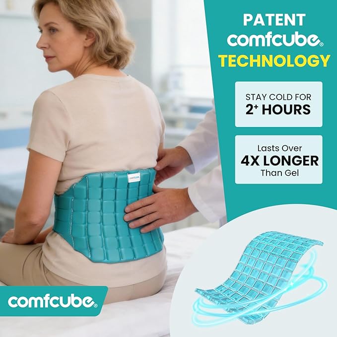 Large Ice Pack for Back Pain Relief, 2 Hours Long Lasting Cold Lower Back Wrap, FSA Eligible, Flexible Cold Pack for Lumbar Pain, Sciatica, Coccyx, Herniated or Degenerative Disc, Surgery