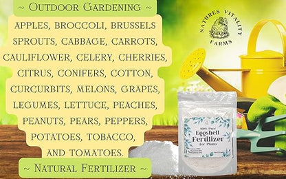 U.S.A. Eggshell Fertilizer Powder, 4 Ounce, for Tomato Plants, Orchids, Calcium Magnesium Phosphorus Powder for Indoor and Outdoor Flowers and Plants