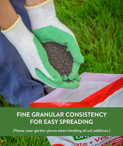 Burpee Organic Tomato & Vegetable Plant Food Granular Fertilizer Bundle with Blood Meal Nitrogen Fertilizer for Tomatoes, Spinach, Broccoli, Leafy Greens, 4 lb & 3 lb