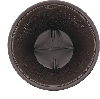 Suncast Sonora 4 Pack 22 Inch Plastic Wicker Indoor or Outdoor Decorative Garden Flower Planter for Entryways, Porch, and Backyard Patios, Dark Brown