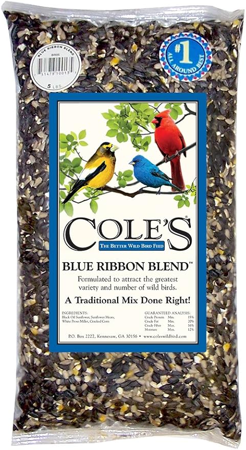 Cole's BR05 Blue Ribbon Blend Bird Seed, 5-Pound