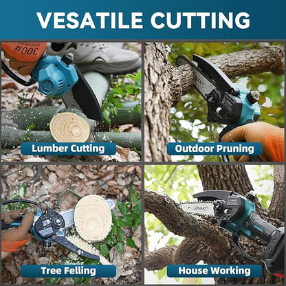 Cordless Pole Saws for Tree Trimming,2-In-1 Mode Cordless Pole Saw for Cutting Branches and Wood,with Portable Bag and 2-20V 4A Battery