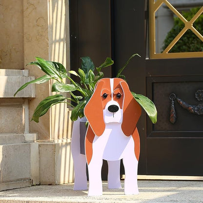 Beagle Gifts for Women,Beagle Dog Planter Outdoor Plant Pot,Cute Dog Flower Pots for Garden Decoration,Birthday Gifts for Women,Plant Container Holder Small Beagle
