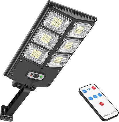 150W Solar Lights Outdoor, 8000LM Led Flood Light Motion Sensor with Remote Control, 3 Modes Solar Street Light Outdoor for Yard, Garden, Path, Parking lot - IP65 Waterproof