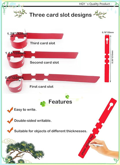 100Pcs White Plant Tags Wrap Around Tree Tags Markers, Removable,Adjustable Garden Labels 8.27"x0.8"