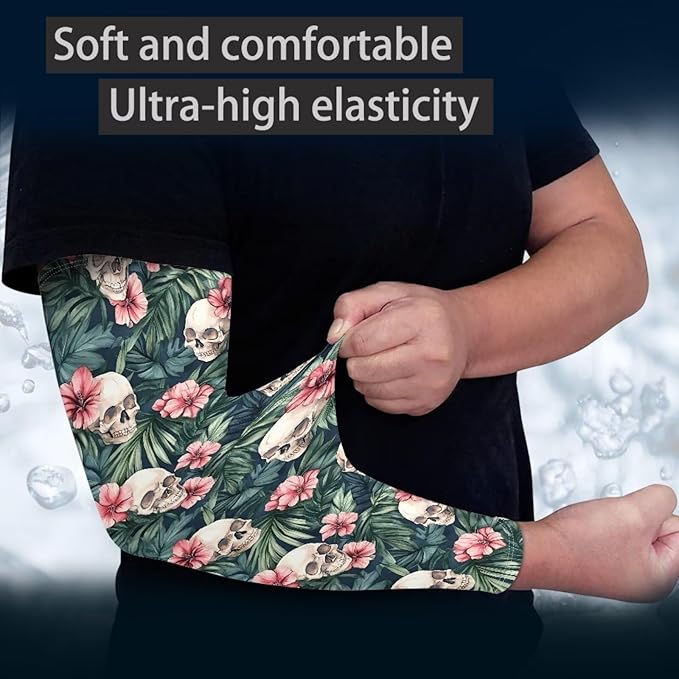 Binienty Unisex Arm Sleeves for Driving, Golf, Cycling, Sports, UV Protector Cooling Arm Sleeves Cover