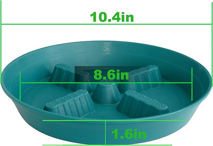 4 Pack Plant Saucer 10 inch, 8 12 14 17 inch, Plant Stand Plastic Plant Saucers for Indoors Outdoor, Heavy Duty Flower Plant Risers for Inside Pots, Pot Saucers for Plants, Grow Bags Saucers