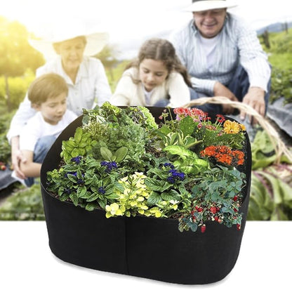 Planting Grow Bag,Felt Fabric Raised Planting Bed,Raised Garden Bed Planter Breathable Planting Container Rectangle Growing Pot