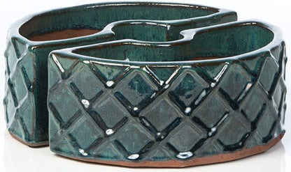 Alfresco Home Cobblestone Umbrella Planter, atlantis blue