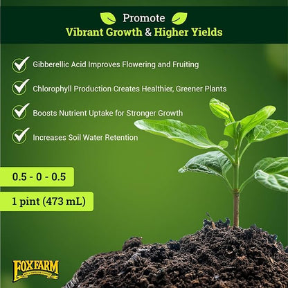 FoxFarm Bush Doctor Kelp Me Kelp You Seaweed Plant Food - 0.5-0-0.5 Liquid Kelp Fertilizer for Gardens, Hydroponic & Drip Irrigation Systems - Promotes Fast Nutrient Uptake & Plant Growth - 1 Pint