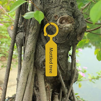 Plastic Plant Labels, 100 Pcs Plant Tags and Labels, Garden Labels Stakes for Hanging Labels for Plant Tree Nursery Seedling Tags Garden Decor(Yellow)
