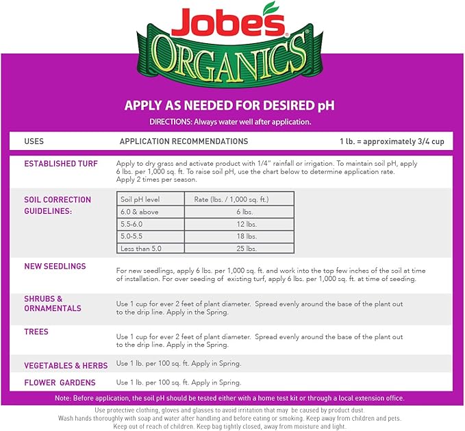 Jobe's Garden Lime Soil Additive De-Acidifier (6 lb) and Burpee Bone Meal Fertilizer (3 lb) Bundle for Soil Health Improvement