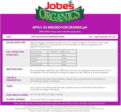 Jobe's Garden Lime Soil Additive De-Acidifier (6 lb) and Burpee Bone Meal Fertilizer (3 lb) Bundle for Soil Health Improvement