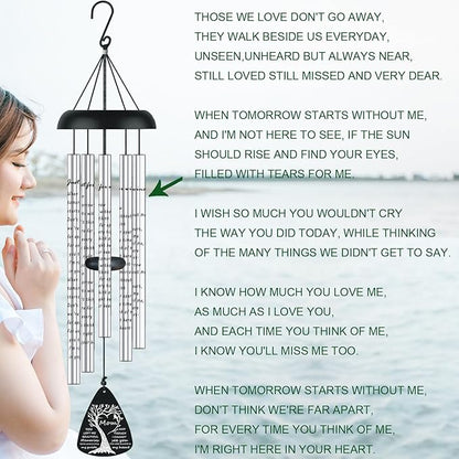 36'' Sympathy Memorial Wind Chimes for Loss of Mother Condolence Sympathy Memorial Gifts for Loss of Mom Mother Windchimes in Memory of A Loved One
