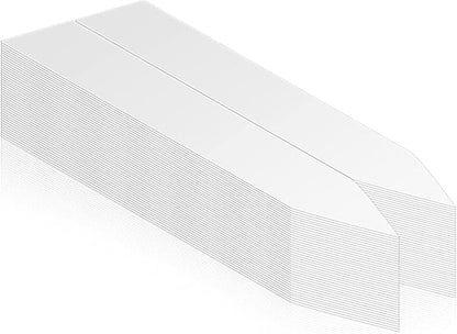 100Pcs 4 Inch Plant Labels,Plastic Waterproof Nursery Stake Tags for Potted Plants (White) (SZ-BC210YB)