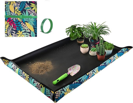 2PCS 43.5"x 29.5" Extra Large Repotting Mat for Indoor Plants Transplanting and Mess Control Gardening Gifts for Women Men