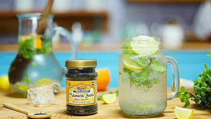 Rani Tukmaria (Natural Holy Basil Seeds) 1.38lbs (22oz) 624g PET Jar Used for Falooda / Sabja Dessert, Spice & Ayurveda Herbal ~ Gluten Friendly | NON-GMO | Kosher | Vegan | Indian Origin