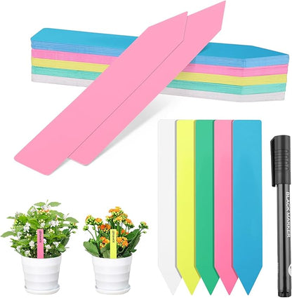 Greaner 6 Inch Plant Name Tags, 50PCS Plastic Garden Plant Markers, Plant Labels for Garden, Plant Identification Stakes for Indoor Outdoor Plants, Succulents, Trees, Herbs, Seeds, Vegetable(Colorful)