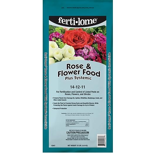 Fertilome (12847) Rose and Flower Food Plus Systemic 14-12-11 (15 lbs.)