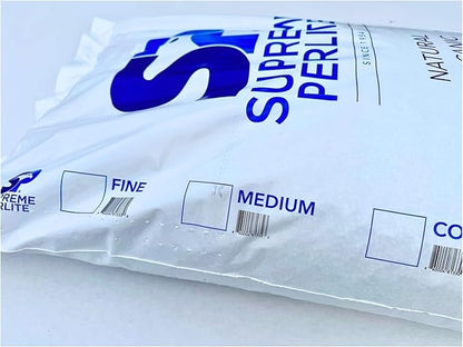 Supreme Perlite Medium Horticultural Perlite for Potting Soil, Seed Starting, Propagation, Organic Gardening & Soil Aeration,2 Medium Bags Each 4 Cu Ft