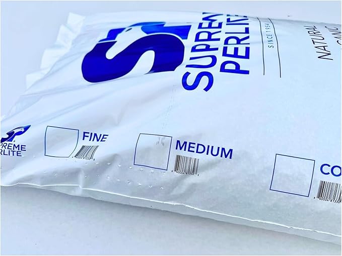 Supreme Perlite Medium Horticultural Perlite, 4 Cubic Feet Bag - Organic Potting Soil Mix Amendment for Seed Starting, Succulent, Cactus, Orchid, Bonsai, and Indoor or Outdoor Gardening