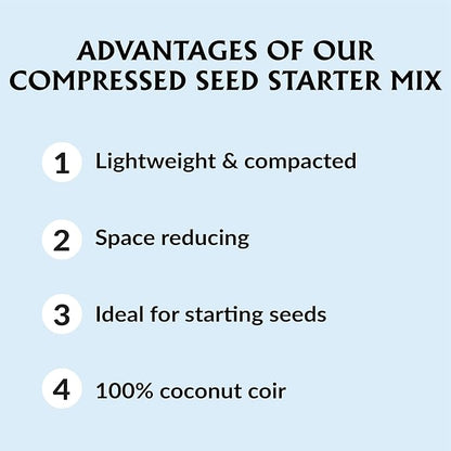 Ferry Morse Seed Starter Mix - Organic, Compressed, Seedling Soil Mix - 24 Pack/48 Qt - Coco Coir