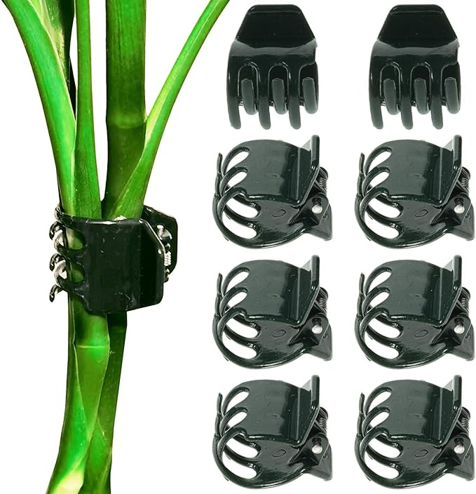 BEADNOVA Plant Clips 50Pcs Large Orchid Clips for Orchid Support Plant Support Flower Vine (2cm, 50PCS)