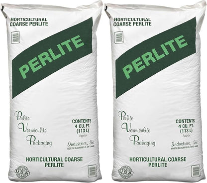 Organic Perlite Planting Soil Additive, White, 4-Cubic Feet (2-Pack)