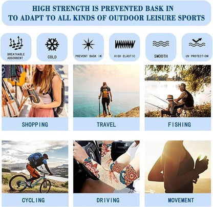 Binienty Unisex Arm Sleeves for Driving, Golf, Cycling, Sports, UV Protector Cooling Arm Sleeves Cover