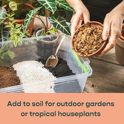 Southside Plants Coco Chip for Garden Potting Soil - Pre-Rinsed, Organic & Eco-Friendly Chunky Coconut Substrate 11lb (5kg) Brick - Makes 18.5 Gallons