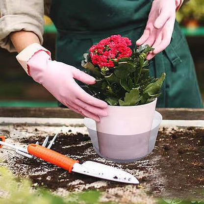 18 Pieces Plastic Plant Saucers - Clear Deep Drip Trays, Thickened Saucers for Pots, Plant Drip Trays for Home Garden Indoor and Outdoor Potted Plants(6, 8, 10 Inch)