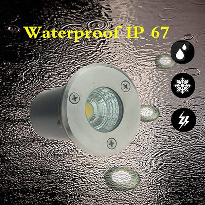 6 Pack 3W Cool White LED Well In Ground Landscape Lights IP67 Waterproof for Outdoor Lighting, Garden, Yard, Patio, Driveway, Deck, Step, Pathway, Low Voltage 12V 24V DC AC