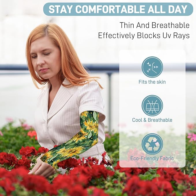 Gardening Sleeves for Women Farm Sun Protection Thorn Proof Cooling Arm Sleeves to Cover Arms for Garden Sports