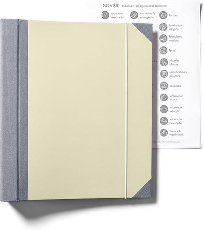 Savor |El Folio Organizador de Documentos en Español |17 millones de me Gusta en TikTok |Carpeta Expandible de Emergencia para Certificado de Nacimiento, Tarjeta de Seguridad Social, Pasaporte (Slate)