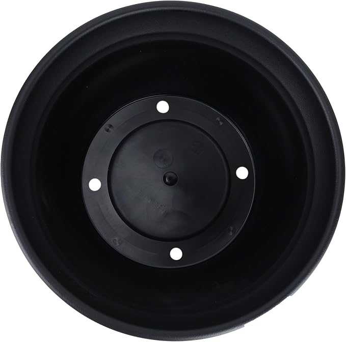 The HC Companies Mojave Garden Bowl Planter for Flowers - Shallow Planter with Drainage - Round Succulent Planter Pot for Indoors and Outdoors (12" Black, Pack of 2)
