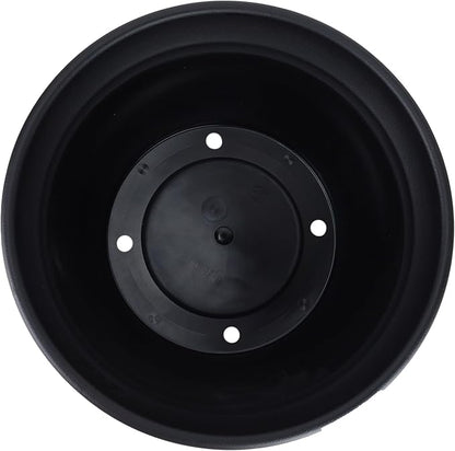 The HC Companies Mojave Garden Bowl Planter for Flowers - Shallow Planter with Drainage - Round Succulent Planter Pot for Indoors and Outdoors (12" Black, Pack of 2)