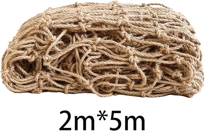 Plant Support Netting Jute Twine Trellis Outdoor Grow Party Indoor/Outdoor Ceiling Decor 3mm Mesh for Climb Plant Vegetables Vine Veggie, 2Mx5M