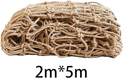 Plant Support Netting Jute Twine Trellis Outdoor Grow Party Indoor/Outdoor Ceiling Decor 3mm Mesh for Climb Plant Vegetables Vine Veggie, 2Mx5M