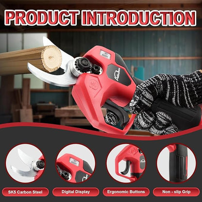 Electric Pruning Shears Compatible with Milwaukee m18 Battery Brushless Electric Shears with LCD Display 0.8-1.2 Inch Cutting Diameter for Gardening, Branch, Tree Trimming (NO Battery)
