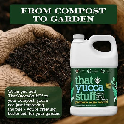 OMRI Listed Soil Conditioner & Input Material Wetting Agent | 97% Yucca Schidigera Extract with Citric & Humic Acids | Boosts Water Penetration, Plant Health | Eco-Friendly | 3 Liter