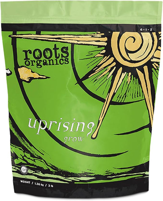 roots organics Uprising Grow, Organic Fertilizer with Beneficial Bacteria and Mycorrhizae, 6-1-2 NPK, 9 lb. ROUG9