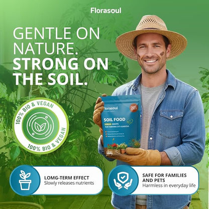 Urban Roots Potting Soil Amendment (6.6 lbs) – Revive & Refresh Old Container Soil – Plant-Based & Vegan Formula for Indoor Plants, Balcony Gardens & Herbs – Pet Safe – Odorless