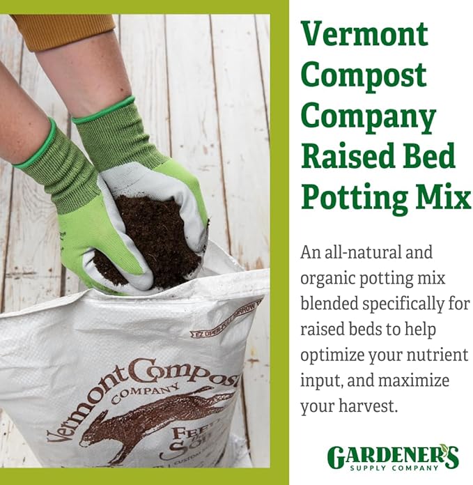 Raised Bed Mix | High-Nutrient Compost-Based Potting Soil for Plants & Vegetables Organic Gardening - 20 Quarts | Gardener's Supply Co Exclusive