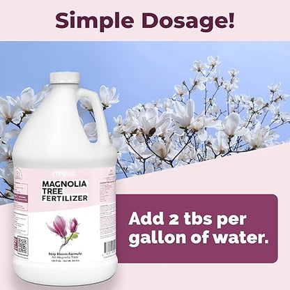 Magnolia Tree Fertilizer – Liquid Magnolia Tree Plant Food for Beautiful Blooms & Healthy Growth, 1 Gallon