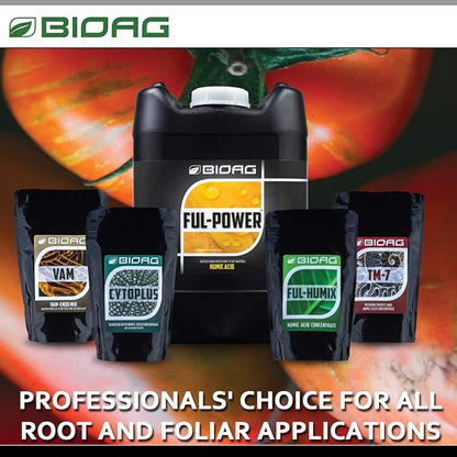 BIOAG Ful-Power Liquid Organic Humic Acid Amendment - Fulpower Increases Yield in Hydroponics, Soil, Soilless Media - Plant Nutrient (1 gal)
