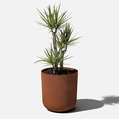 Veradek Patina Series Kona Planter - Round Planter for Outdoor Porch/Garden | Naturally Rusting Planter for All-Weather Use